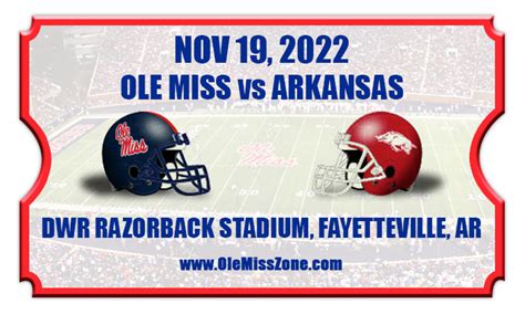 ole miss vs arkansas football tickets